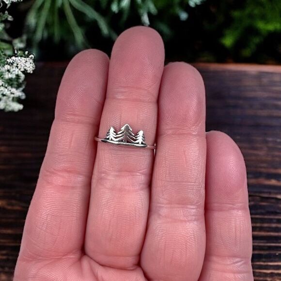 Christmas Tree Ring 925 Sterling Silver - Picture 2 of 3